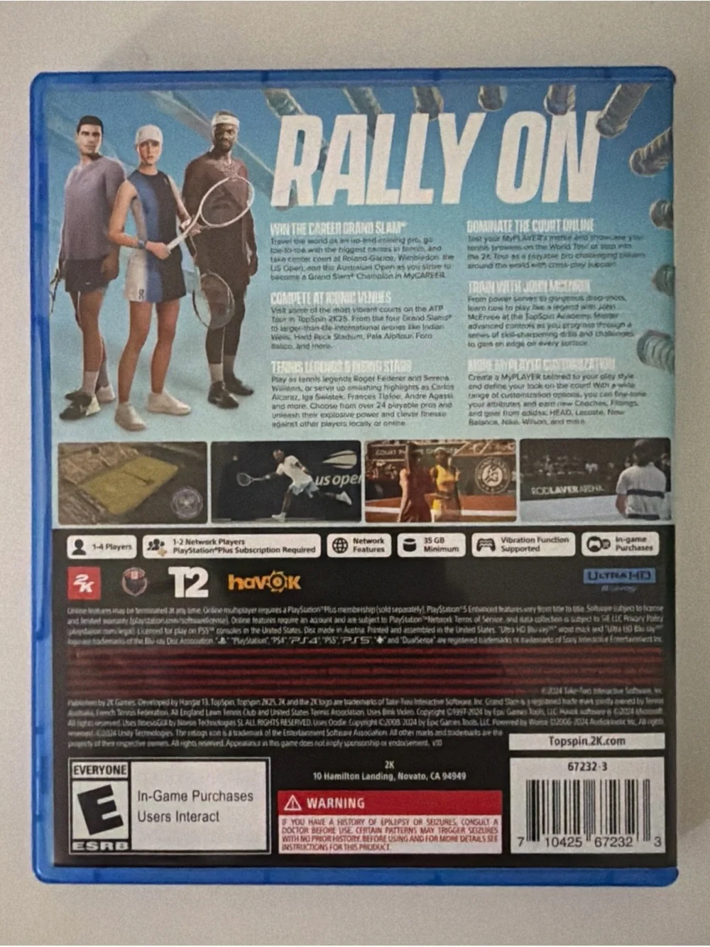 TopSpin 2K25 Tennis Game for PS5